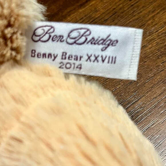 Ben Bridge 2014 Cream Colored Benny Bear With Pocket for Surprise Jewelry Gift! - Picture 9 of 10